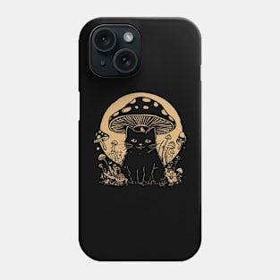 Cute Cottagecore Aesthetic Cat Mushroom Women Kids Phone Case