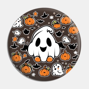 Kawaii Halloween Ghost Pin