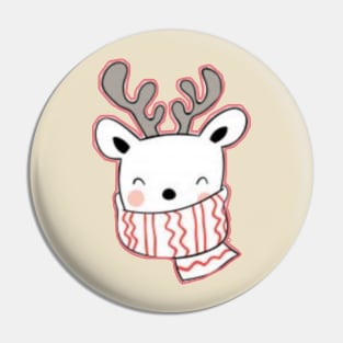 Cute adorable reindeer Pin