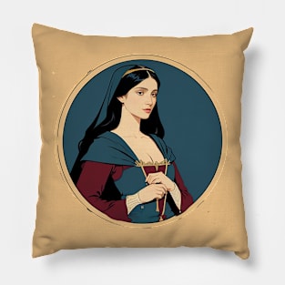 Noble Woman From The Renaissance Era Pillow