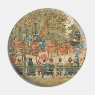 Central Park by Maurice Brazil Prendergast Pin