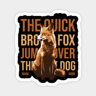 Cool Fox Portrait - Saying Magnet