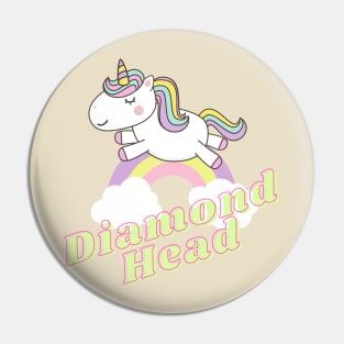 diam9nd head ll unicorn Pin