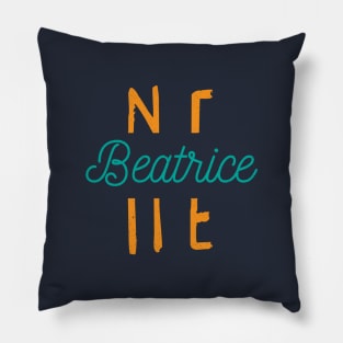 Beatrice Nebraska City Typography Pillow