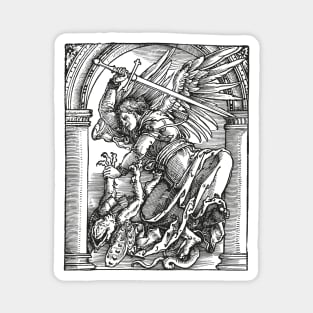 St Michael slays the dragon Magnet