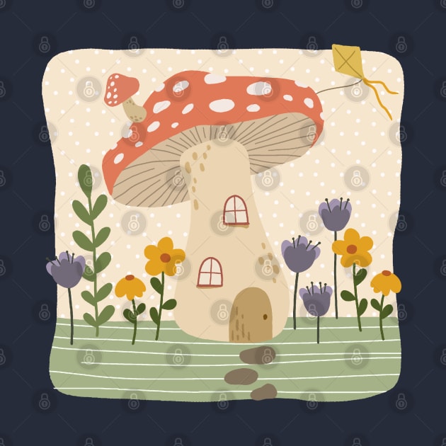 Cute Fairy Mushroom House by mamita.design