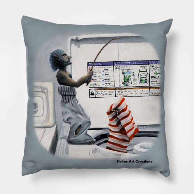 Rogue Laundry Day Heist Realistic Art Pillow by Helms Art Creations