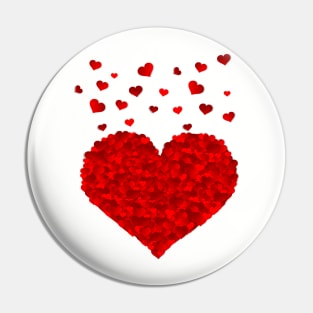 Red Hearts of Love Eternal Pin