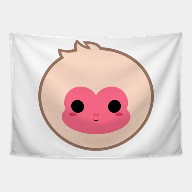 Cute Snow Monkey Tapestry by alien3287