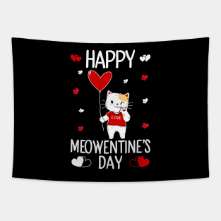Cute Cat Valentines Day for Girls Tapestry