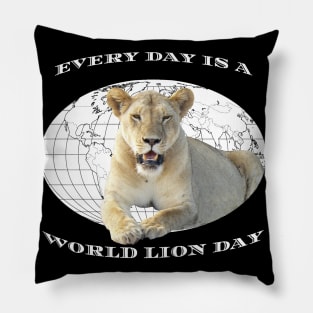 Every Day Is A Word Lion Day Pillow