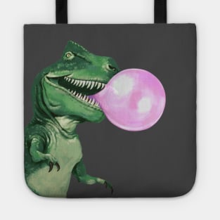 Bubble gum T-Rex in Pink Tote