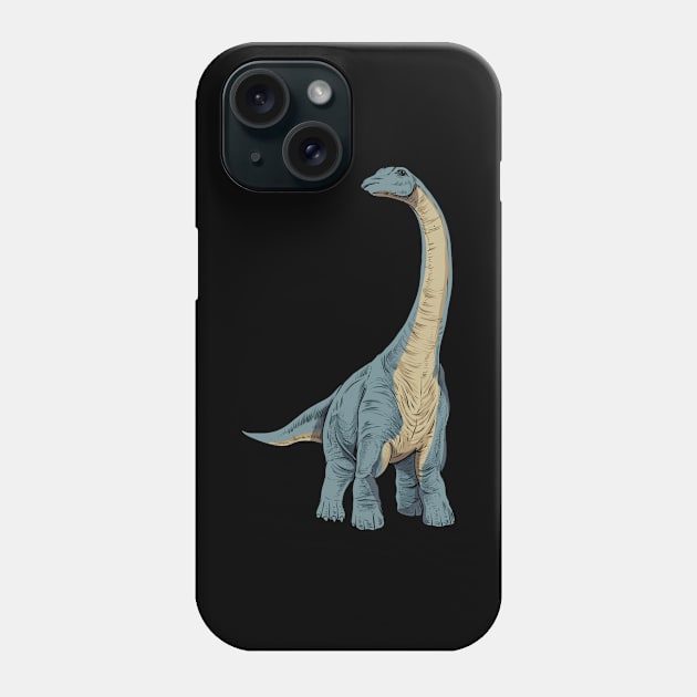 Drawing of the Apatosaurus Phone Case by Modern Medieval Design