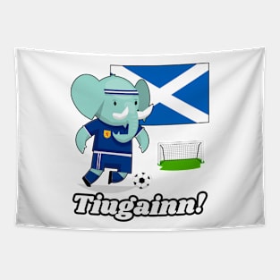 ⚽ Scotland Football, Elephant Scores Goal, Tiugainn! Team Spirit Tapestry