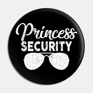 Princess Security Funny Birthday Halloween Party design Pin