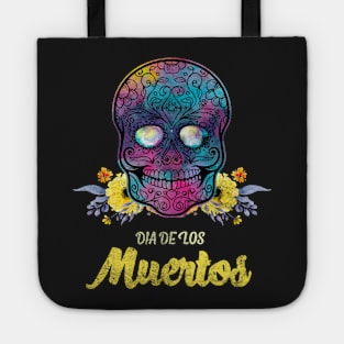 Dia De Los Muertos Floral Sugar Skull Tote