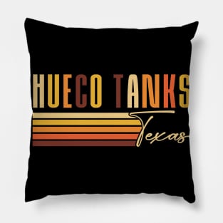 Retro Hueco Tanks Texas Souvenir Pillow