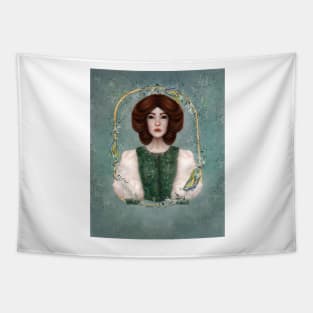 Anne of Green Gables Young Girl Auburn Hair Victorian Dress Tapestry