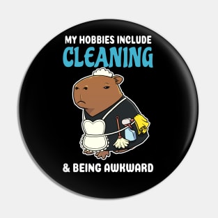 My hobbies include Cleaning and being awkward cartoon Capybara Pin