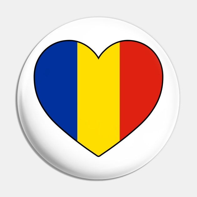 Heart - Romania Pin by Tridaak