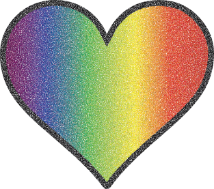 Stipple Rainbow Heart Magnet