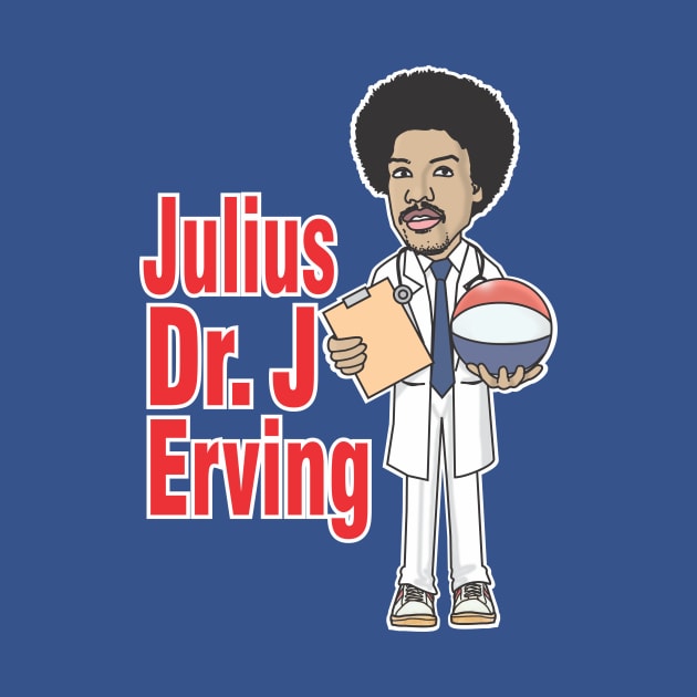 NBA Legend Julius Dr. J Erving by Tom Stiglich Cartoons