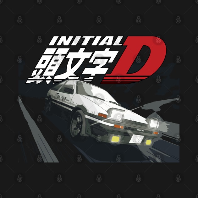 Initial D - Mountain Drift Racing Takumi Fujiwara's Toyota AE86 tofu by cowtown_cowboy