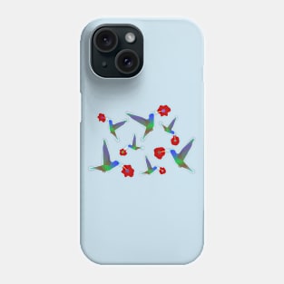 Happy Hummingbirds in Flight Phone Case