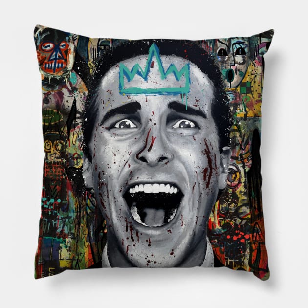 Patrick Bateman pop art Pillow by christian@heltsort.com