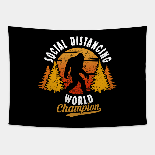 Social Distancing World Champion Tapestry by NotoriousMedia