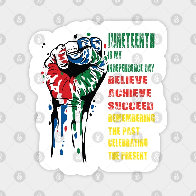 Juneteenth Is My Independence Day Black And Proud 2023,  Juneteenth African American Black History 1865 Magnet by DesignHND