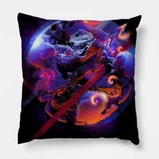 Color Smoke Planet Pillow