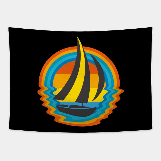 Sailing Boat Captain Sailor Vintage Tapestry by Foxxy Merch