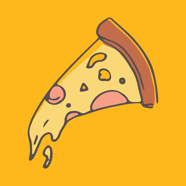 Cartoon Soggy Pizza 90s Style by InkyArt