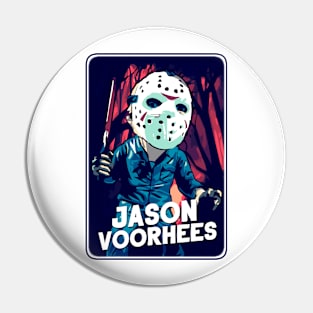 Jason Voorhees Killing - Ilustration Mini Style Pin