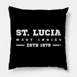 St Lucia Estb 1979 West Indies Pillow