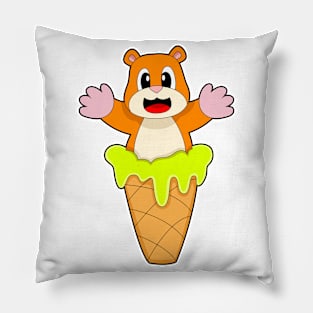 Hamster Waffle ice cream Pillow