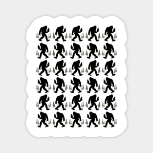 Funny Bigfoot Cat Lover Magnet