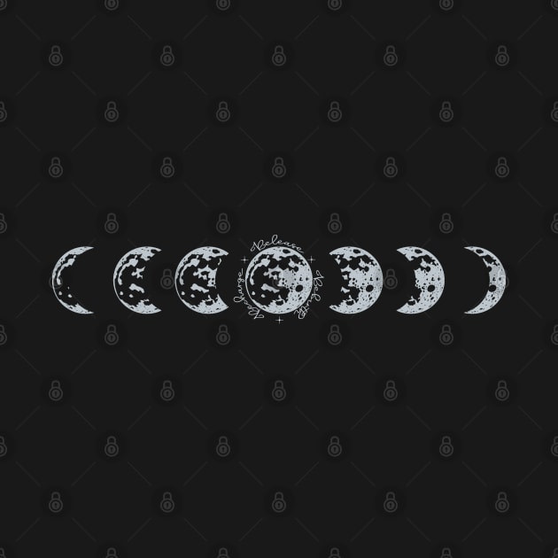 Moon phases; release; recharge; rebirth; moon; night; celestial; silver; metallic; moon cycles; full moon; crescent; sky; night; spiritual; universe; cycles; lunar; moonlight; by Be my good time