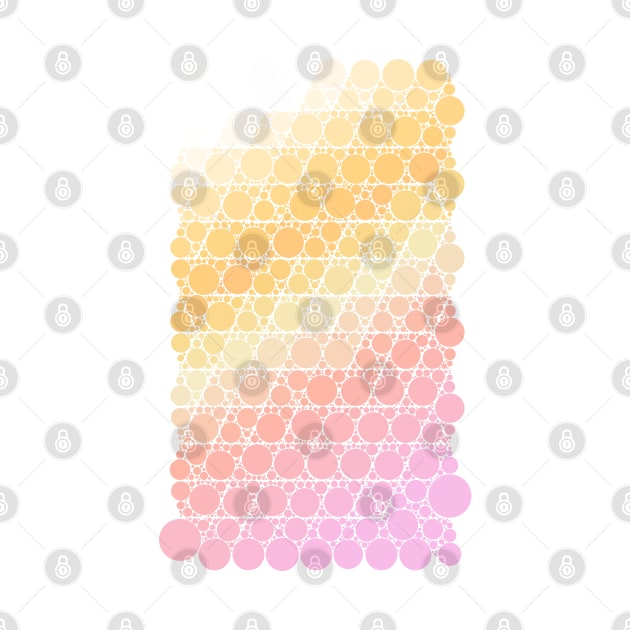 Light Pastel Peach and Pink Geometric Bubbles Abstract Pattern by love-fi