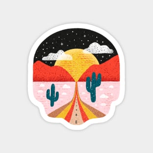 Spacey Desert Highway Magnet