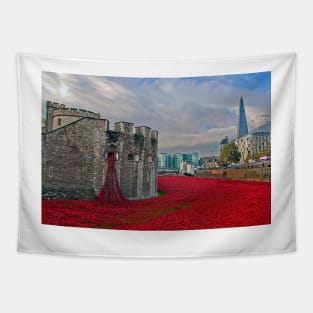 Tower of London Red Poppy Tapestry