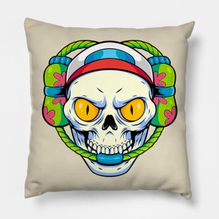 smitty werben skull Pillow