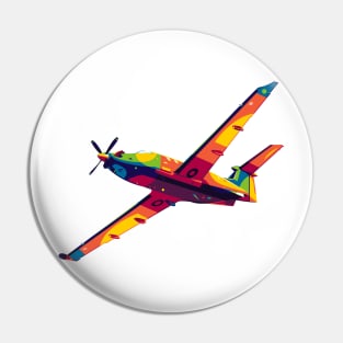 PC-12 in Pop Art Pin