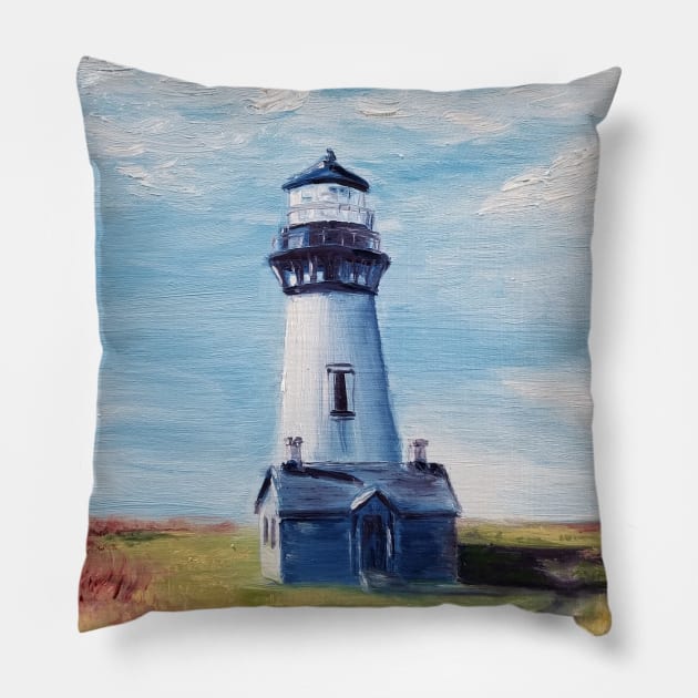 Newport Bay Lighthouse Pillow by MSerido