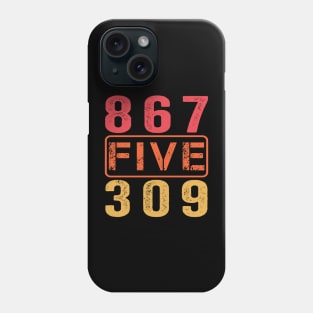 Vintage Eighties Tee 867 Five 309 Nostalgic and Funny 80's Phone Case