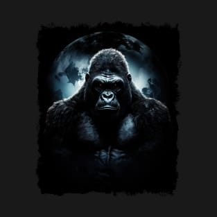 Moonlit Gorilla - Intense Nighttime Presence T-Shirt