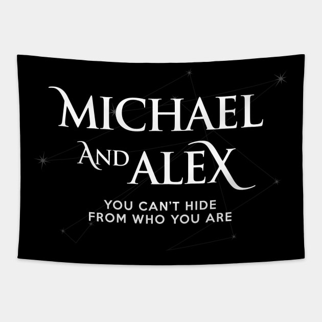 Roswell - Michael and Alex Tapestry by BadCatDesigns