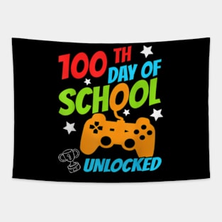 Happy 100Th Day Of School For Kids Gamer Tapestry