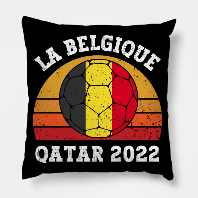 La Belgique World Cup Pillow by footballomatic